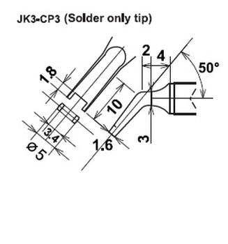 ปลายหัวแร้งซามูไร Cera cote samurai solder tip jk3-cp3